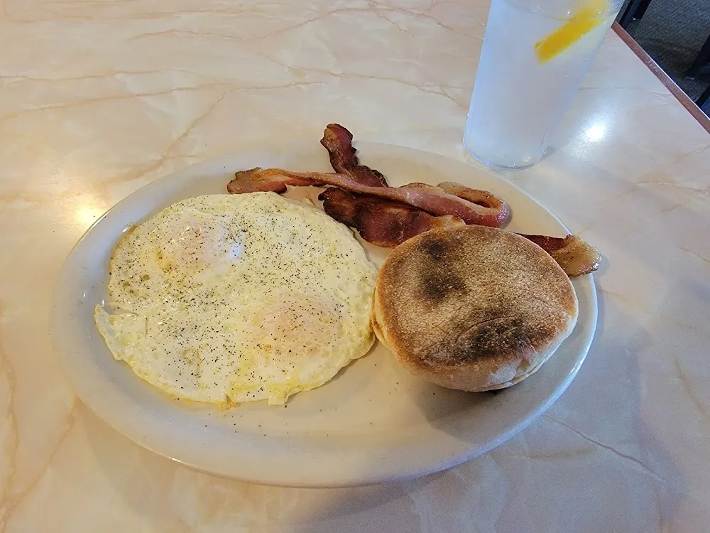 2 Eggs a Side of Bacon and an English Muffin